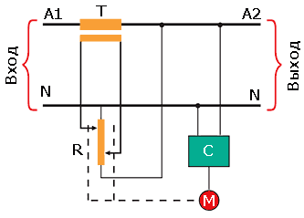 Схема однофазного стабилизатора Oberon M